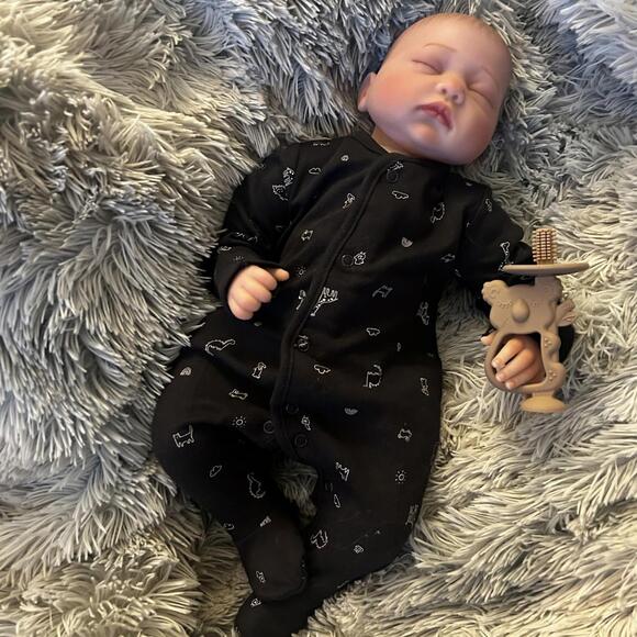 Reborn Baby Boy Doll 3/4 Silicone Limbs Cloth Body & Accessories (NEW) - Picture 4 of 13